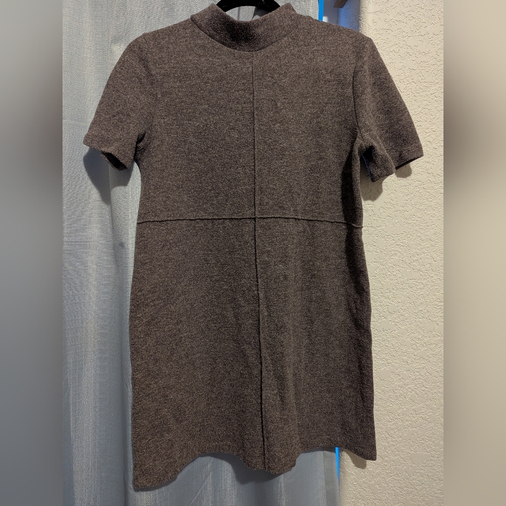 Zara Elegant Brown Short Sleeve Dress